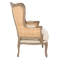 Preview: Sessel Ersilia aus Eiche, Leinen & Rattan